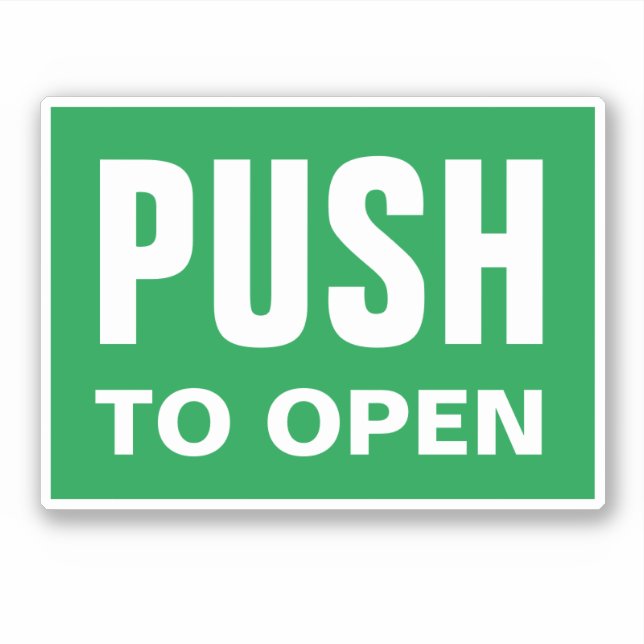 Adesivo Empurrar para abrir vinileiras de porta aberta par (Frente)