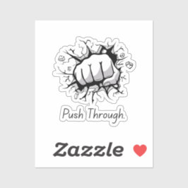 Adesivo Empurrar para cima - Vinheta de força