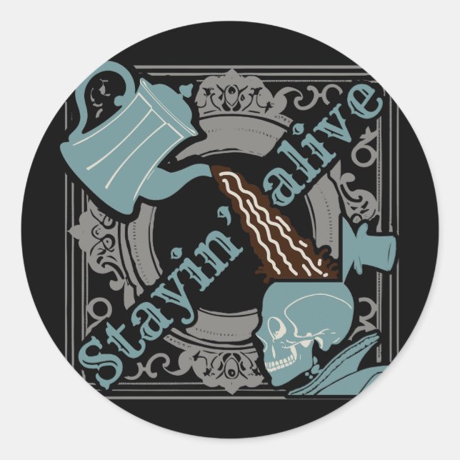 Adesivo Empurre o café! (Frente)