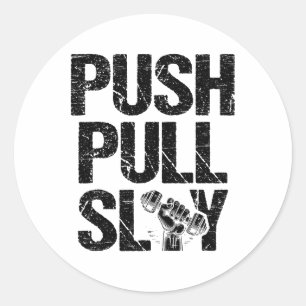 Adesivo Empurre Puxar Largura Elevador de Peso Bodybuildin