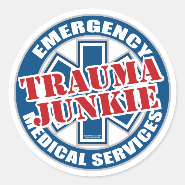 Adesivo EMS Trauma Junkie (Frente)