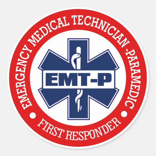 Adesivo EMT-P (Tecnologia Médica de Emergência) - Paramédi (Frente)