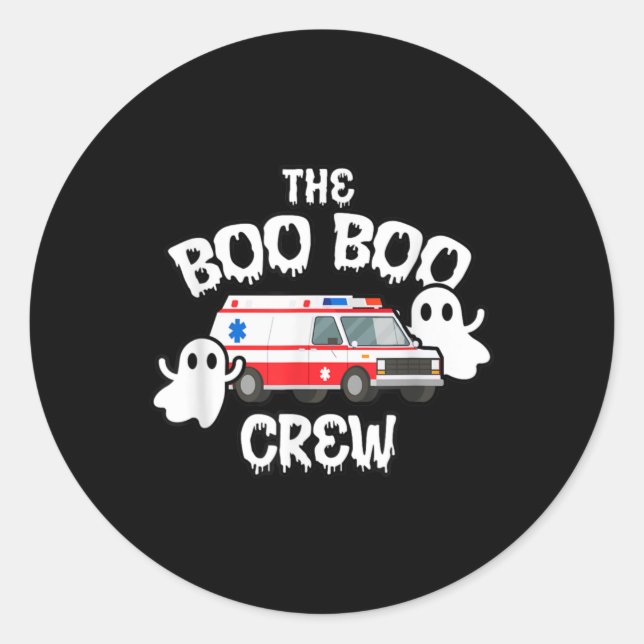 Adesivo EMT paramédico EMS Boo Boo Boo Crew Ambulância Gho (Frente)