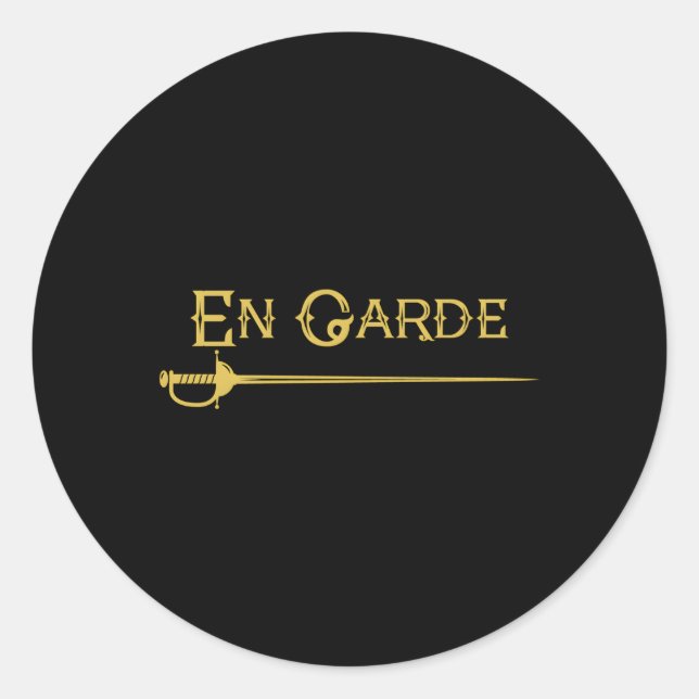 Adesivo En Garde Fencer Espalha Rapier Saber (Frente)