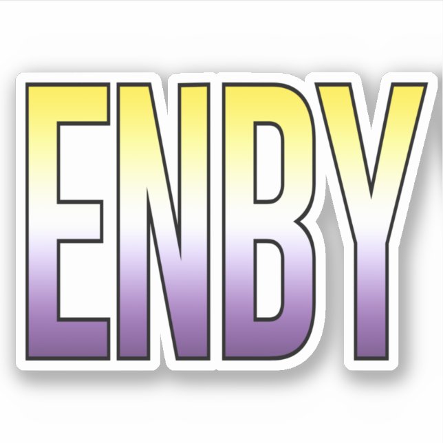 Adesivo ENBY - Não binário (Frente)