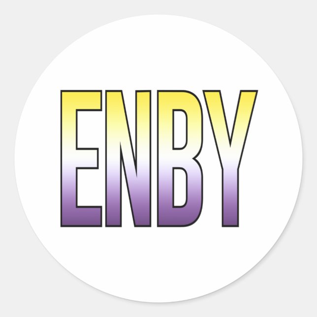Adesivo ENBY - Não binário (Frente)