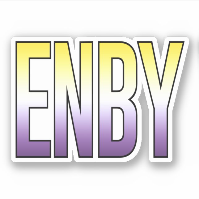 Adesivo ENBY - Não binário (Frente)
