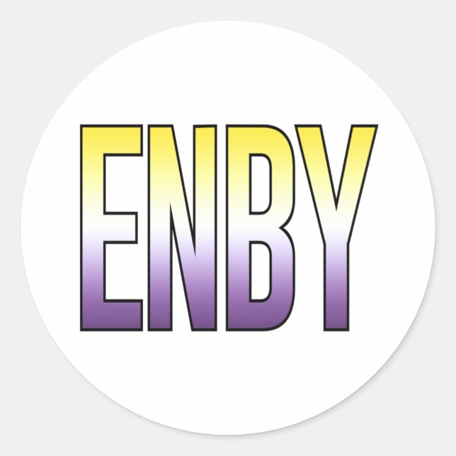 Adesivo ENBY - Não binário (Frente)