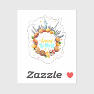 Adesivo Encaixando Em Torno Do Mundo Rápido Viagem de Comi