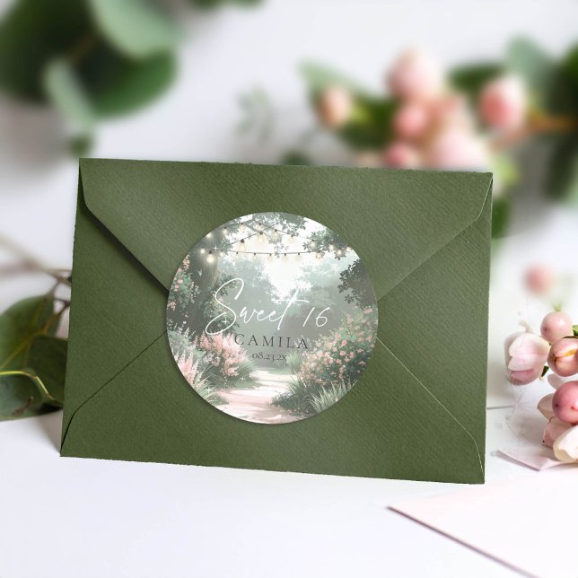 Adesivo Encantado Jardim Sweet 16 rosa ID1163 (Criador carregado)