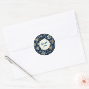 Adesivo Encantador Pintado Papoila Floral Obrigado