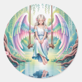 Adesivo Encantando Festa de aniversário Angel Girl