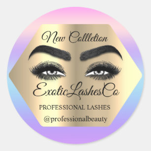 Adesivo Encapsulamento com a lentilha do logotipo Eyelash 