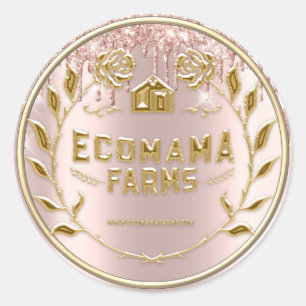 Adesivo Encapsulamento de amostra de Rosa do logotipo "Try