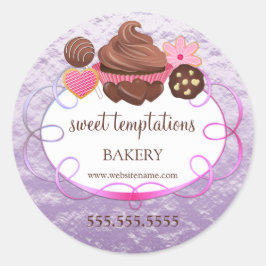 Adesivo Encapsulamento de padaria com Pastries amassadas