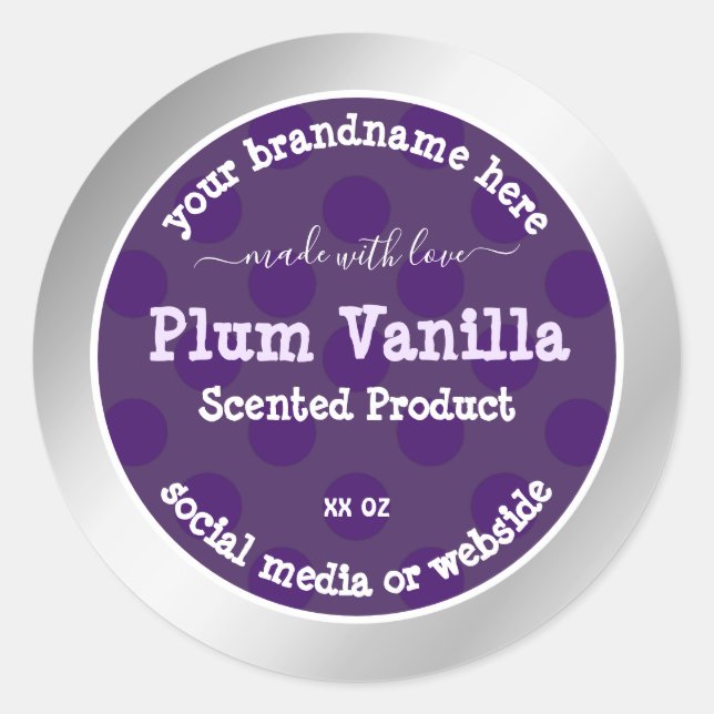 Adesivo Encapsulamento de produto Roxo Chic Rotulagens de  (Frente)