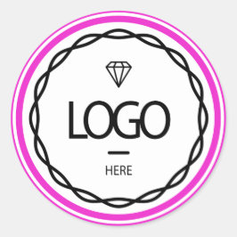 Adesivo Encapsulamento de quadros cor-de-rosa com logotipo