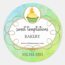 Adesivo Encapsulamento Elegante de Cupcake
