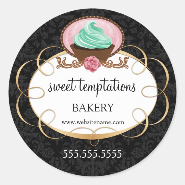 Adesivo Encapsulamento Elegante de Cupcake (Frente)