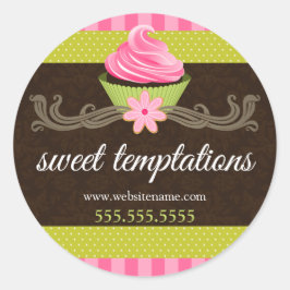 Adesivo Encapsulamento Elegante de Cupcake