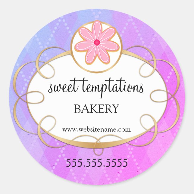 Adesivo Encapsulamento Elegante de panificação de Cupcake  (Frente)