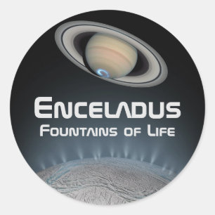 Adesivo Enceladus Saturn Moon Fountain of Life Square Sti
