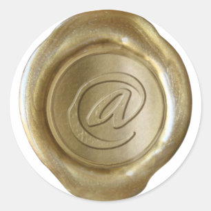 Adesivo Encere o monograma do selo - o ouro - artístico @