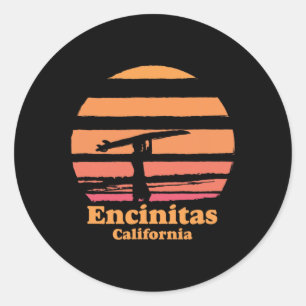 Adesivo Encinitas Califórnia Retro Surf Vintage Surfando S