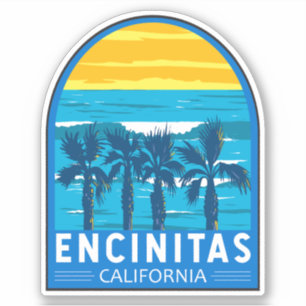 Adesivo Encinitas California Viagem Art Vintage