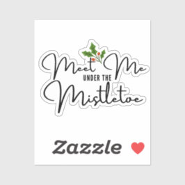 Adesivo Encontre-me debaixo do Mistletoe Festivo Sticker