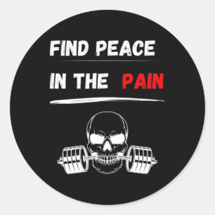 Adesivo Encontre Paz Na Dor! Gym Motivation Bodybuilding