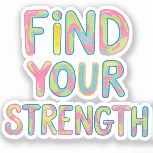 Adesivo Encontre sua força (Frente)