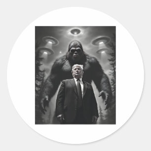 Adesivo Encontro com Bigfoot Ufo Alien Extraterrestre Trum