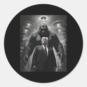 Adesivo Encontro com Bigfoot Ufo Alien Extraterrestre Trum