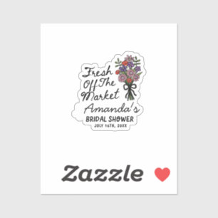 Adesivo Encontro de Noiva Fresco do Mercado em Vinil Perso