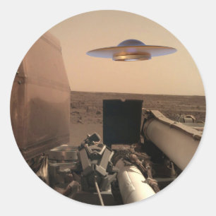 Adesivo Encontro de Saucer de OVNI de Alienígena Mars InS