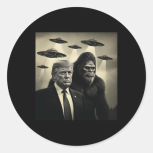 Adesivo Encontro de Trump Bigfoot OVNI Alien Conspiração E
