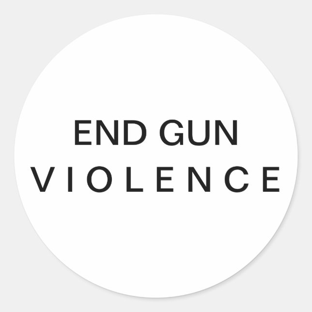 Adesivo End Gun Violence Message Round Sticker (Frente)