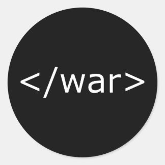 Adesivo End War html - Preto e Branco