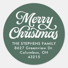 Adesivo Endereço clássico de retorno verde do Felry Christ