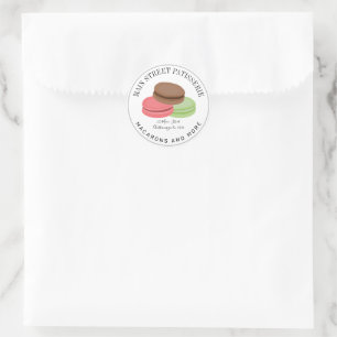 Adesivo Endereço Comercial da empresa francesa Macaron Pa