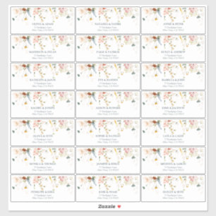 Adesivo Endereço Convidado das Flores de Jardim