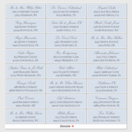 Adesivo Endereço de convidado de casamento Dove Blue Elega