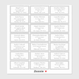 Adesivo Endereço de Convidado de Chá de fraldas Simples Br