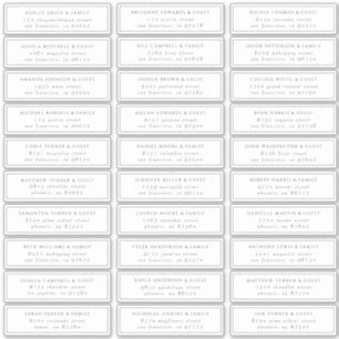 Adesivo Endereço de Convidado de Chic Moderno e Elegante M