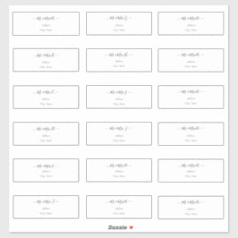 Adesivo Endereço de Convidado DIY da Caligrafia Transparen