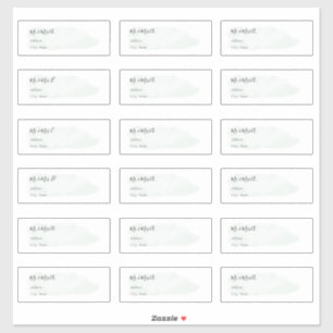 Adesivo Endereço de Convidado do Cliente de Moeda Verde B