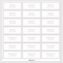 Adesivo Endereço de Convidado do Script Clássico Elegante