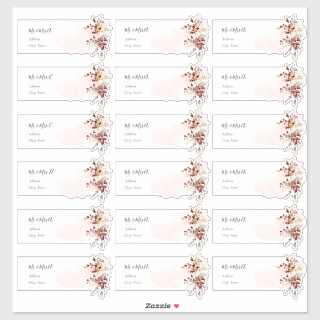 Adesivo Endereço de Convidado Eucalyptus para Folhagem de  (Folha)