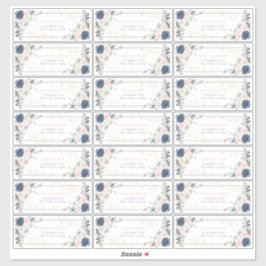 Adesivo Endereço de Convidado Floral Dourado Cor-de-Rosa A